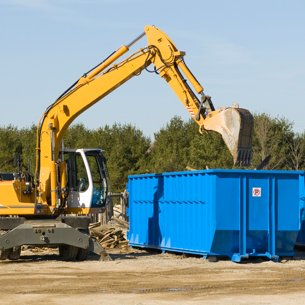 what size residential dumpster rentals are available in Churdan